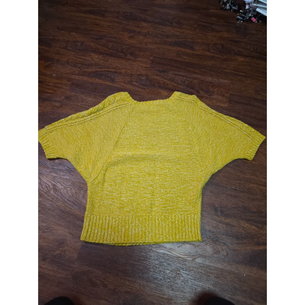 Ann Taylor Loft Yellow White Sweater size Medium - Picture 4 of 4